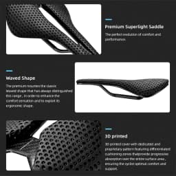 RYET Carbon 3D-printed Bike Saddle Ultralight Bicycle Saddle  For Men Women Triathlon Road MTB Mountain Gravel Cycling Saddle