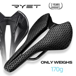 RYET Carbon 3D-printed Bike Saddle Ultralight Bicycle Saddle  For Men Women Triathlon Road MTB Mountain Gravel Cycling Saddle