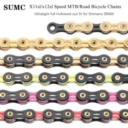 SUMC X11SL X12SL Bicycle Chain Speed MTB Road Bike Diamond Chains Ultralight Mountain Bicycle 11 12S Chains Fit for Shimano Sram