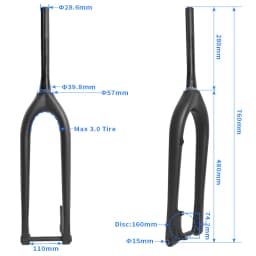 BXT 29er Carbon MTB Fork Boost 110*15mm Disc Brake Bike Fork 29'inch Tapered 1-1/8 To 1-1/2 Thru Axle Fork