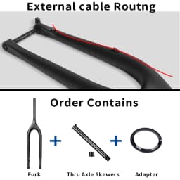 BXT 29er Carbon MTB Fork Boost 110*15mm Disc Brake Bike Fork 29'inch Tapered 1-1/8 To 1-1/2 Thru Axle Fork