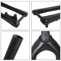 BXT 29er Carbon MTB Fork Boost 110*15mm Disc Brake Bike Fork 29'inch Tapered 1-1/8 To 1-1/2 Thru Axle Fork