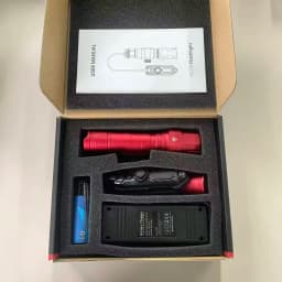 Outdoor 1200 Lumen Tactical Flashlight Matte Black Aluminum LED Light with Mlok System Remote Pressure Switch for Picatinny Rail