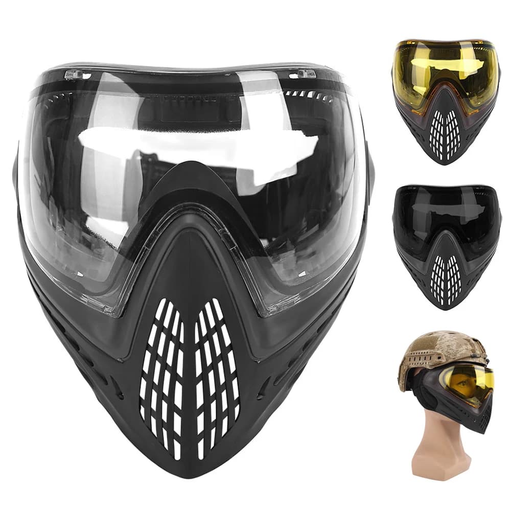 Tactical FMA F1 Mask Full Face Mask with Single Layer Lens Paintball Safety Anti-fog Goggle Mask Dustproof Airsoft Accessory