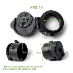 Adjustable Scope Cap For PVS14/31/18 Night Vision NVG Protection Focusing Cover