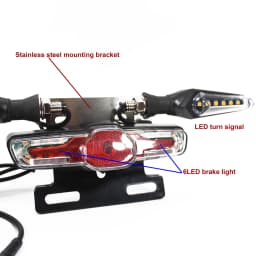 EBKE electric bicycle12V headlight conversion system 12V dedicated headlights rear lights brake lights turn signal horn