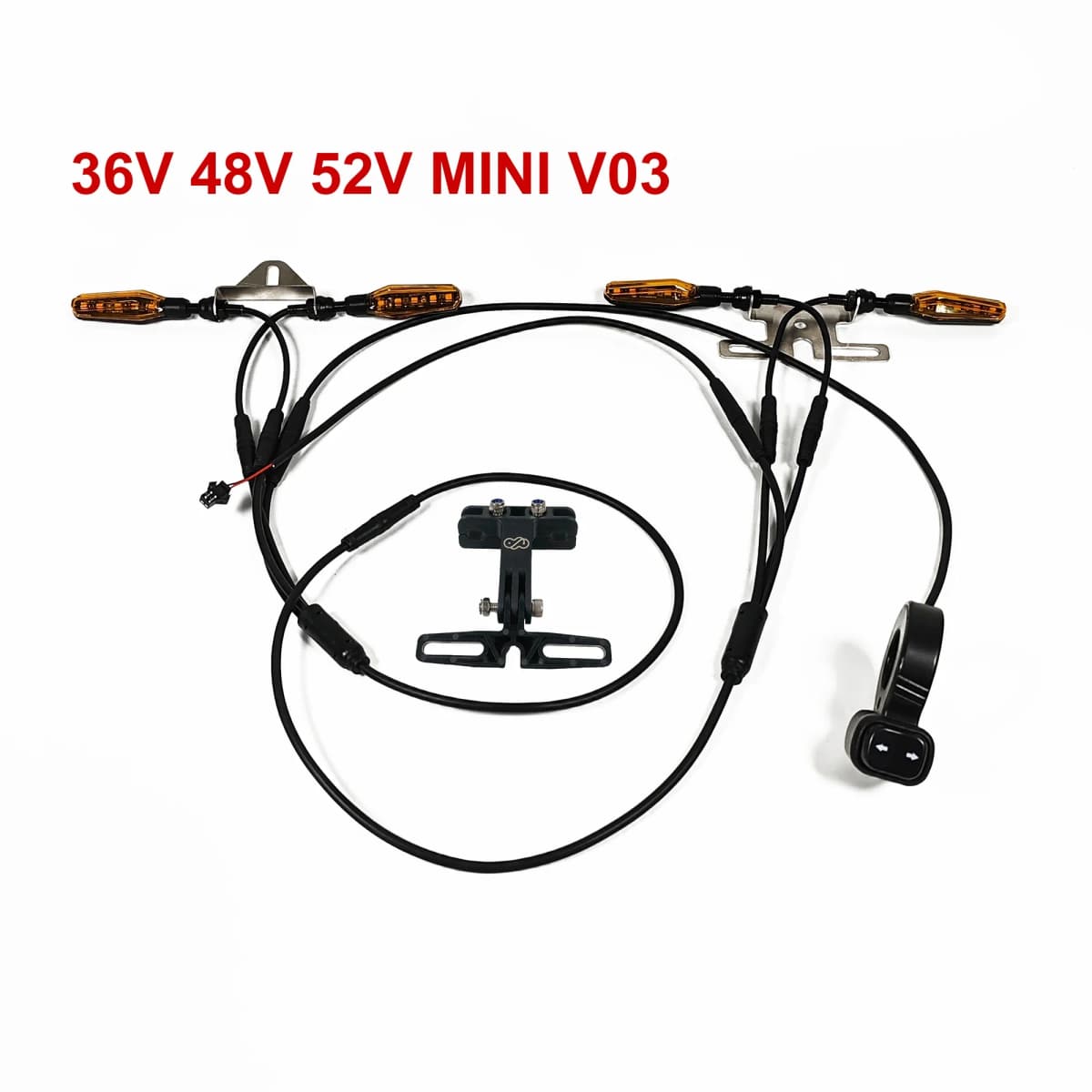 LinHi electric bicycle V03-36V 48V 52V 72V Flow flash turn signal Waterproof cable mini light set