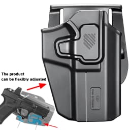 OWB Polymer Universal Holster,Fit G17,G19,M&P9,P320,TG3,TH9,GX4,APX,CZ75,CZP10C,Masada,and Other More Than 100 Models,Right/Left
