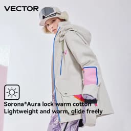 VECTOR Men and Women Divided Cotton Ski Jacket Windproof and Waterproof Outdoor Skiing and Other Autumn/winter Outdoor Activitie