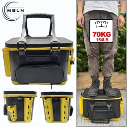 MBLN Brand,Portable EVA Fishing Tackle Box for Rod Storage, Waterproof & Durable Fishing Gear Storage Case,Live Fish Storage Box