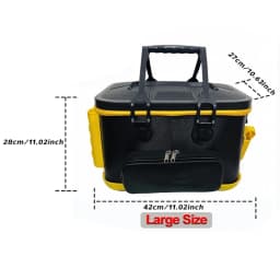 MBLN Brand,Portable EVA Fishing Tackle Box for Rod Storage, Waterproof & Durable Fishing Gear Storage Case,Live Fish Storage Box