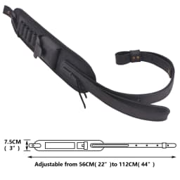 Leather Canvas Rifle Shotgun Carry Strap Ammo Sling Adjustable Gun Belt For Hunting Shooting .308 .22LR 12/16/20GA .357 30/30