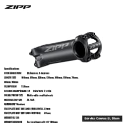 ZIPP Service Course SL Stem Crafted from 7075 Aluminum Wide Range of Sizes and Angles MTB & Road Bicycle Accessories Cycling