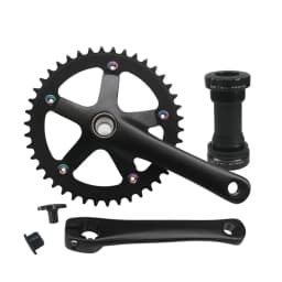 152mm 165mm 170mm 130BCD Bicycle Crankset Hollow Integrated Single Speed 5 Nail Folding Road Bike Crank set BB 44T Chainwheel