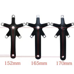 152mm 165mm 170mm 130BCD Bicycle Crankset Hollow Integrated Single Speed 5 Nail Folding Road Bike Crank set BB 44T Chainwheel