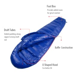 Winter Cold Weather 95% Mummy Down Sleeping Bag Sack With Compression Pack 850FP 3 Seasons For Camping Hiking Travel