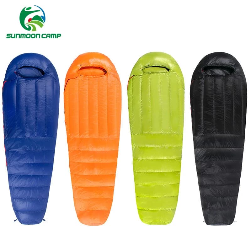 Winter Cold Weather 95% Mummy Down Sleeping Bag Sack With Compression Pack 850FP 3 Seasons For Camping Hiking Travel
