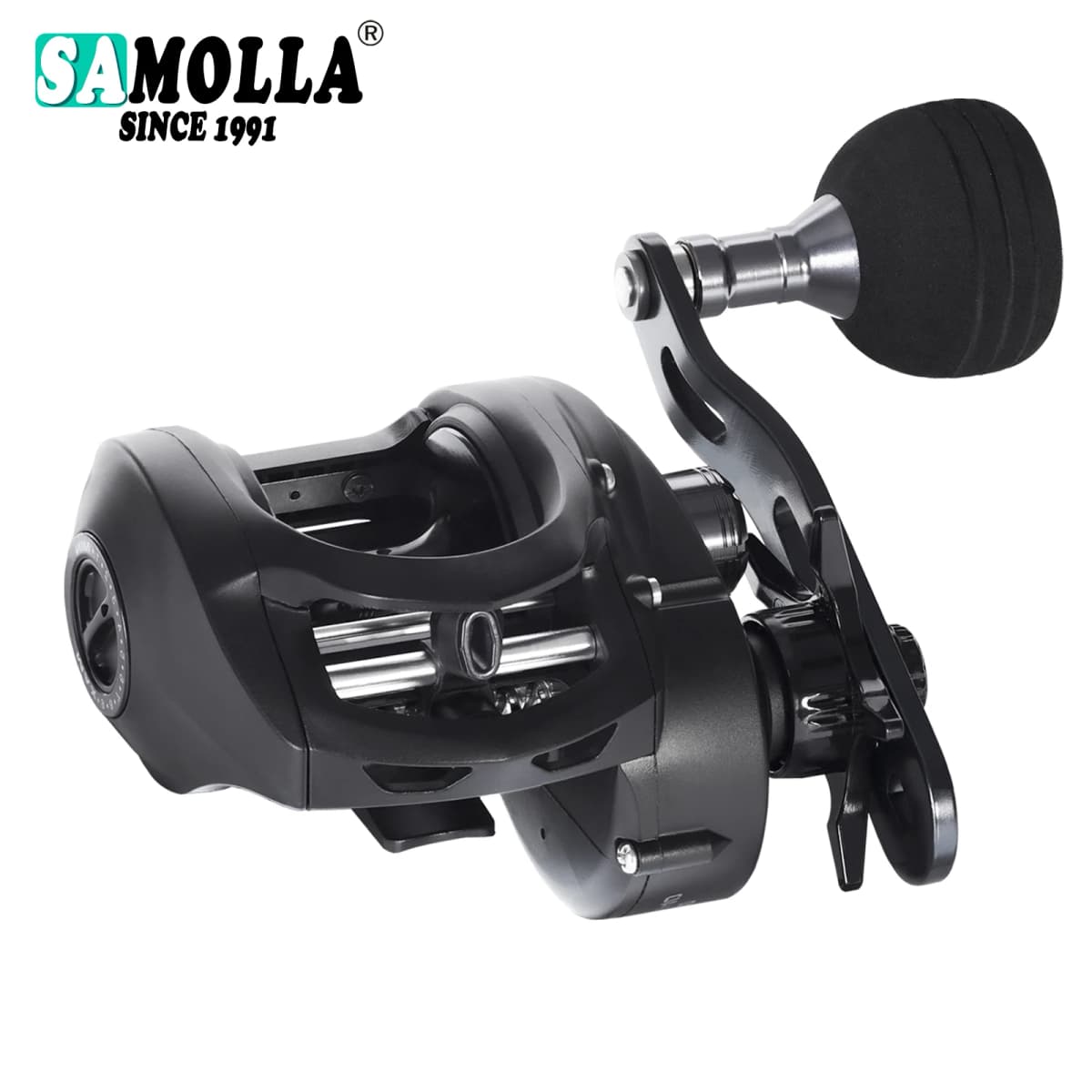 SAMOLLA Widen Body Baitcasting Reel Max Grag 12kg 6.3:1 Brass Gear Saltwater Catfishing Trolling Shake Slowly Wheel Seawater