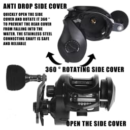 SAMOLLA Widen Body Baitcasting Reel Max Grag 12kg 6.3:1 Brass Gear Saltwater Catfishing Trolling Shake Slowly Wheel Seawater