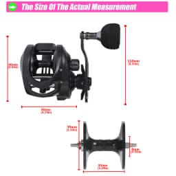 SAMOLLA Widen Body Baitcasting Reel Max Grag 12kg 6.3:1 Brass Gear Saltwater Catfishing Trolling Shake Slowly Wheel Seawater