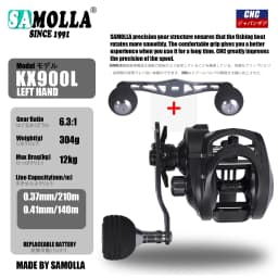 SAMOLLA Widen Body Baitcasting Reel Max Grag 12kg 6.3:1 Brass Gear Saltwater Catfishing Trolling Shake Slowly Wheel Seawater