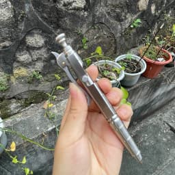 Outdoors Writing Tools EDC Stainless Steel Bamboo Model Tactical Pen Handmade Bolt Ballpoint Pen