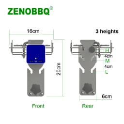 ZENOBBQ Rotisserie Basket Rotating Fish Grill BBQ Spit Automatic Meat Shelf Baking Free Length Adjustment Roaster Accessories