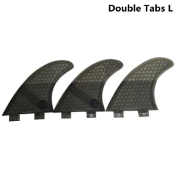 Thruster Tri Fins S/M/L/K2.1 Honeycomb Fiberglass Surfboard Fin with Double Tabs UPSURF FCS Compatible Surf Board Stabilizers