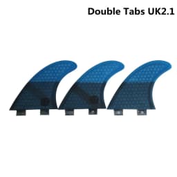 Thruster Tri Fins S/M/L/K2.1 Honeycomb Fiberglass Surfboard Fin with Double Tabs UPSURF FCS Compatible Surf Board Stabilizers