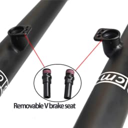 26/27.5ER DARKROCK CM-5 Cr-Mo Steels Front Fork 28.6mm DISC and V Brake MTB Rigid Fork Mountain Bikes Parts Matt Glossy