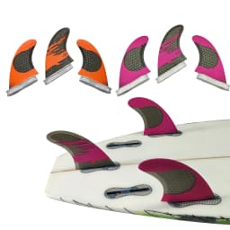 Surfboard Fins M Size Tri Fins Double Tabs 2 Surf Fins Surfboard Stabilizer UPSURF FCS 2 Fins Carbon Fiber Performance Core
