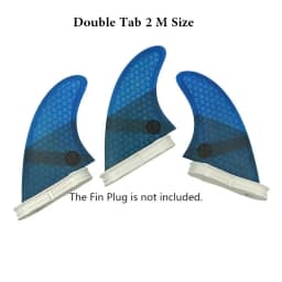 Surfboard Fins M Size Tri Fins Double Tabs 2 Surf Fins Surfboard Stabilizer UPSURF FCS 2 Fins Carbon Fiber Performance Core