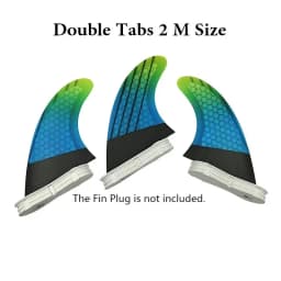 Surfboard Fins M Size Tri Fins Double Tabs 2 Surf Fins Surfboard Stabilizer UPSURF FCS 2 Fins Carbon Fiber Performance Core