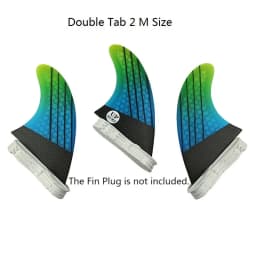Surfboard Fins M Size Tri Fins Double Tabs 2 Surf Fins Surfboard Stabilizer UPSURF FCS 2 Fins Carbon Fiber Performance Core