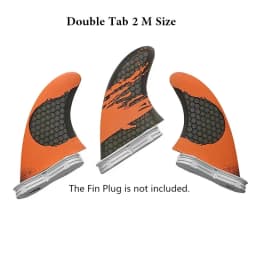 Surfboard Fins M Size Tri Fins Double Tabs 2 Surf Fins Surfboard Stabilizer UPSURF FCS 2 Fins Carbon Fiber Performance Core