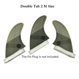 Surfboard Fins M Size Tri Fins Double Tabs 2 Surf Fins Surfboard Stabilizer UPSURF FCS 2 Fins Carbon Fiber Performance Core