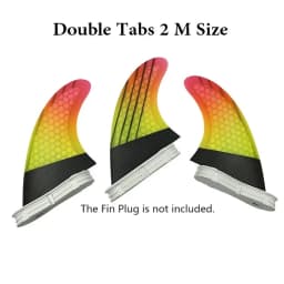 Surfboard Fins M Size Tri Fins Double Tabs 2 Surf Fins Surfboard Stabilizer UPSURF FCS 2 Fins Carbon Fiber Performance Core
