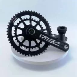 CRUZbike Road Bike Crankset 155/160/165/170/175mm Crank 50-34T/52-36T/53-39T Double Chainring Folding Bicycle Screw BB