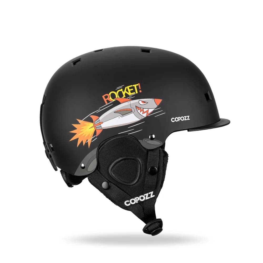 COPOZZ Kids Cartoons Ski Helmet Integrally-molded Safety Outdoor Skiing Cycling Protection Helmet Skiing Equipment