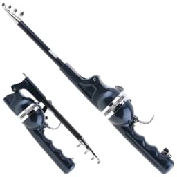 1.4m Fiber Foldable Sea Fishing Rod Built-in Fishing Reel Set with 80m Line Travel Portable Lure Pole Saltwater Winter Ice Rods