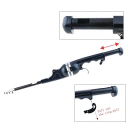 1.4m Fiber Foldable Sea Fishing Rod Built-in Fishing Reel Set with 80m Line Travel Portable Lure Pole Saltwater Winter Ice Rods