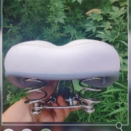 Bicycle Saddle White Color With Spring For City Bike Daily Commuting Cycling Parts