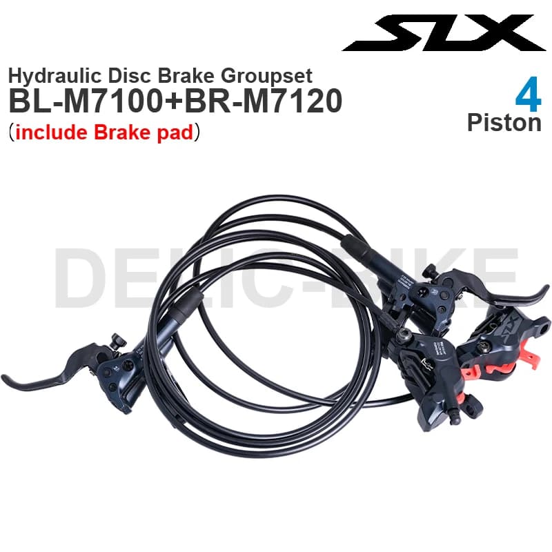 SHIMANO SLX M7120 Hydraulic Brake groupset BL-M7100 Lever BR-M7120 4 piston Brake with Pads for MTB Bike Original parts