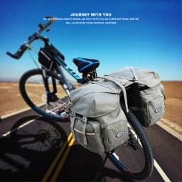 50L 2-in-1 Multifunction Bicycle Carrier Bag Trunk Bag Waterproof Double-Sided Cycling Pannier Bike Luggage for Active Travel