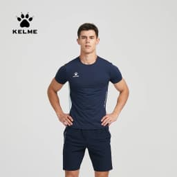 KELME Men's T-shirt Running Sports Shirt Short Sleeve Trainning Exercise Gym Quick Dry Sportswear Breathable T-Shirt 8151TX1003