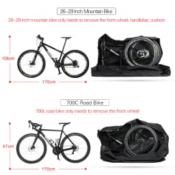 Rhinowalk Folding Bike Carry Bag 26"-29" Big Capacity Bike Cover Outdoor Portable Bicycle Packing Storage Carrier Travel Bag