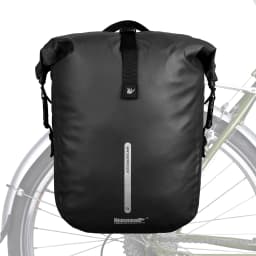 Rhinowalk Waterproof Bike Bag 20L Rear Rack Pannier Black Travel Cycling Bag Multifunctional Shoulder Bag Backpack Bicycle Bag