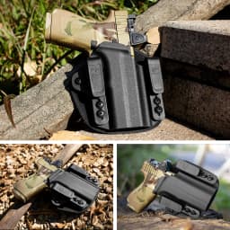 Gun & Flower-Kydex and Nylon Hybrid Universal IWB Holster with Red Dot, Fit for Most Gun Models, Outdoor Tactical Pistol Cases
