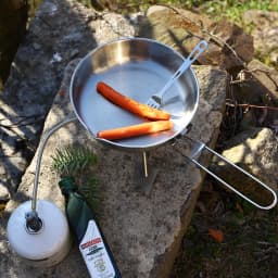 Fire Maple 304 Stainless Steel Foldable Frying Pan with Tri-ply Construction Base Antarcti 8 Inch Frypan for Outdoor Camping
