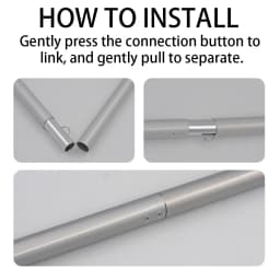 Adjustable 2m Tarp Tent Aluminum Alloy Pole Thicken Rack Stick Rod Outdoor Camping Lightweight Canopy Awning Support Poles